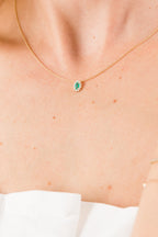Emerald flower necklace