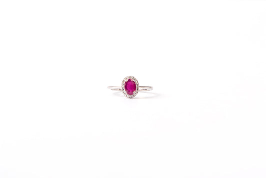 Anillo Lady Di rubí