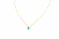 Emerald flower necklace
