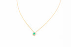 Emerald flower necklace