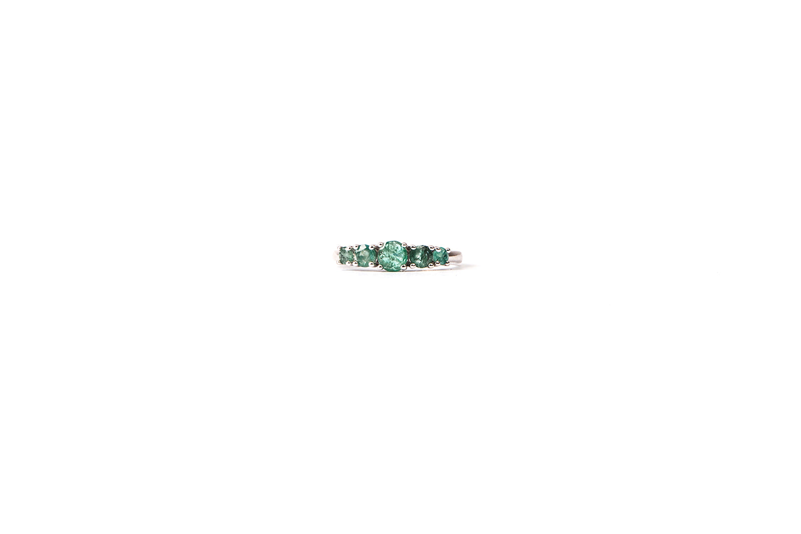 Anillo round esmeralda