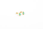 Emerald flower earrings