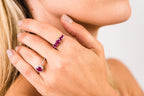 Anillo round rubí