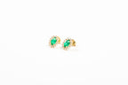 Emerald flower earrings