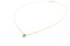 Emerald flower necklace