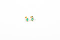 Emerald flower earrings