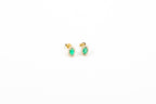 Emerald flower earrings