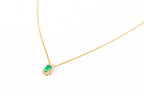 Emerald flower necklace