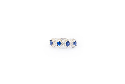 Anillo Shiny Oval Zafiro