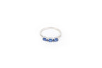 Anillo 3 piedras zafiro