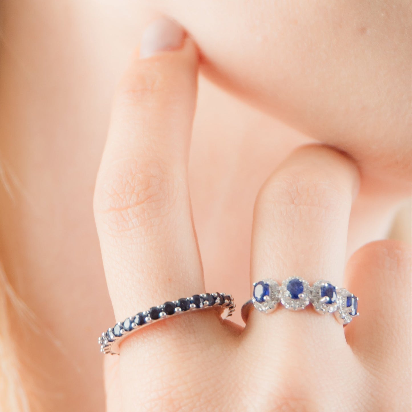 Anillo Shiny Oval Zafiro
