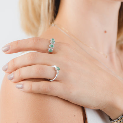 Anillo Shiny Oval Esmeralda